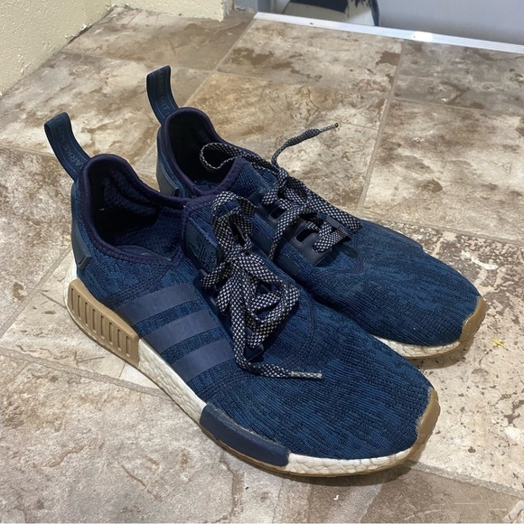 adidas Navy and Tan NMD Sneakers - Picture 6 of 15